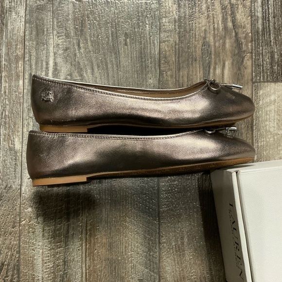 Ralph Lauren Metallic Brown Ballet Flats Size 6B - Picture 6 of 16